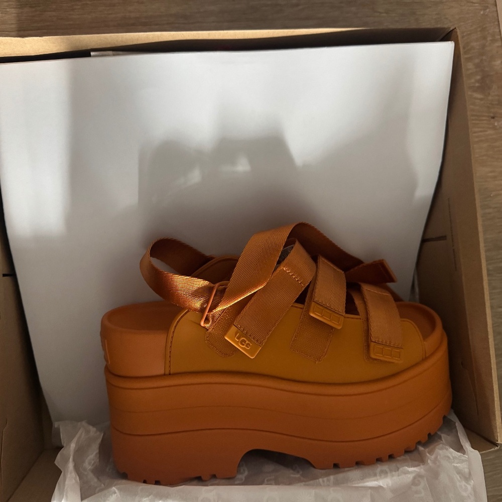 UGG GOLDENRISE ANKLE STRAP PLATFORM SANDAL
